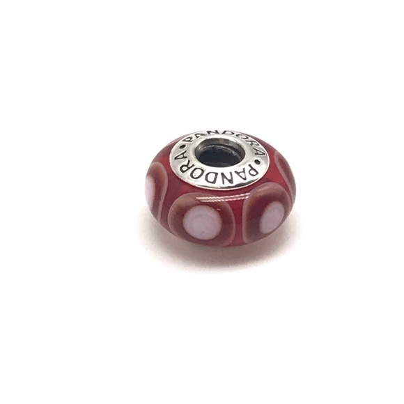 Pandora Red Murano Glass Stepping Stones Charm - Picture 5 of 5